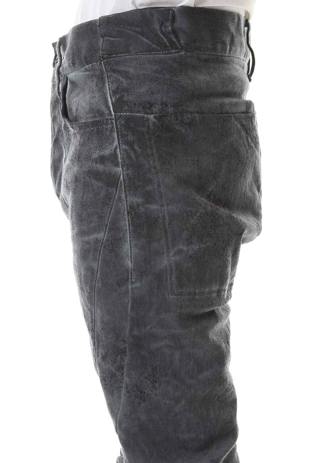 Dirty Coating Cold Dyed Curve Slim Pants - ST107-0049A-Navy