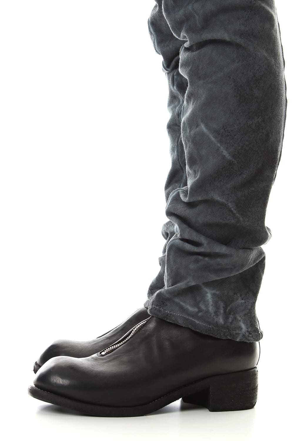 Dirty Coating Cold Dyed Curve Slim Pants - ST107-0049A-Navy