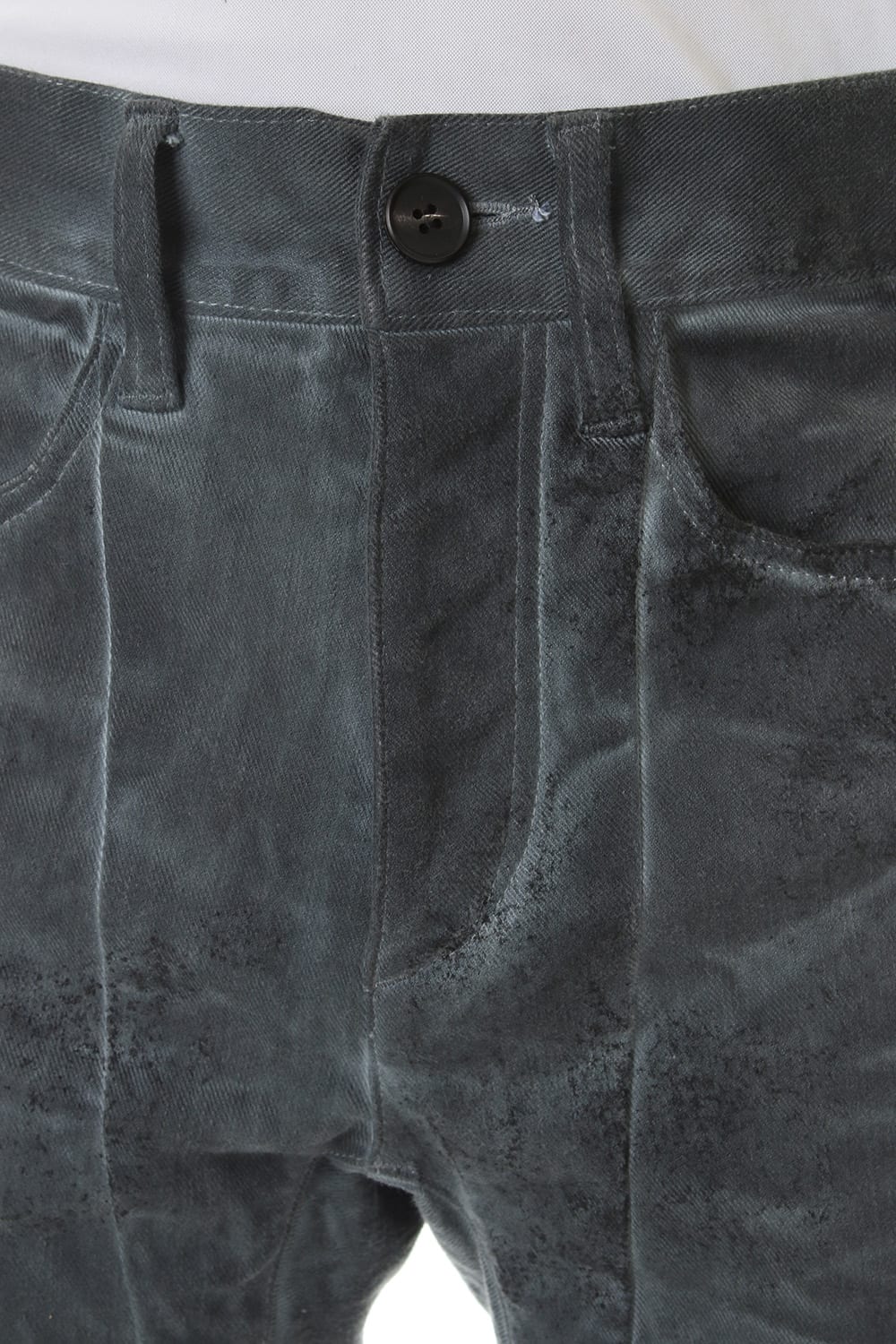 Dirty Coating Cold Dyed Curve Slim Pants - ST107-0049A-Navy