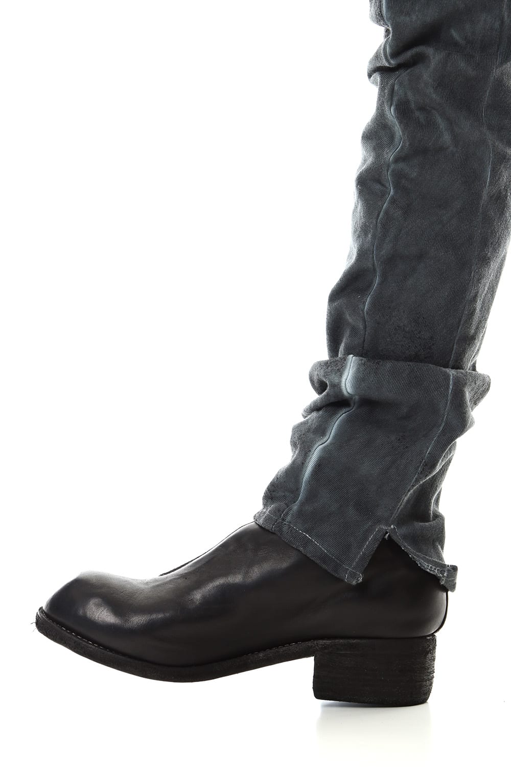 Dirty Coating Cold Dyed Curve Slim Pants - ST107-0049A-Navy