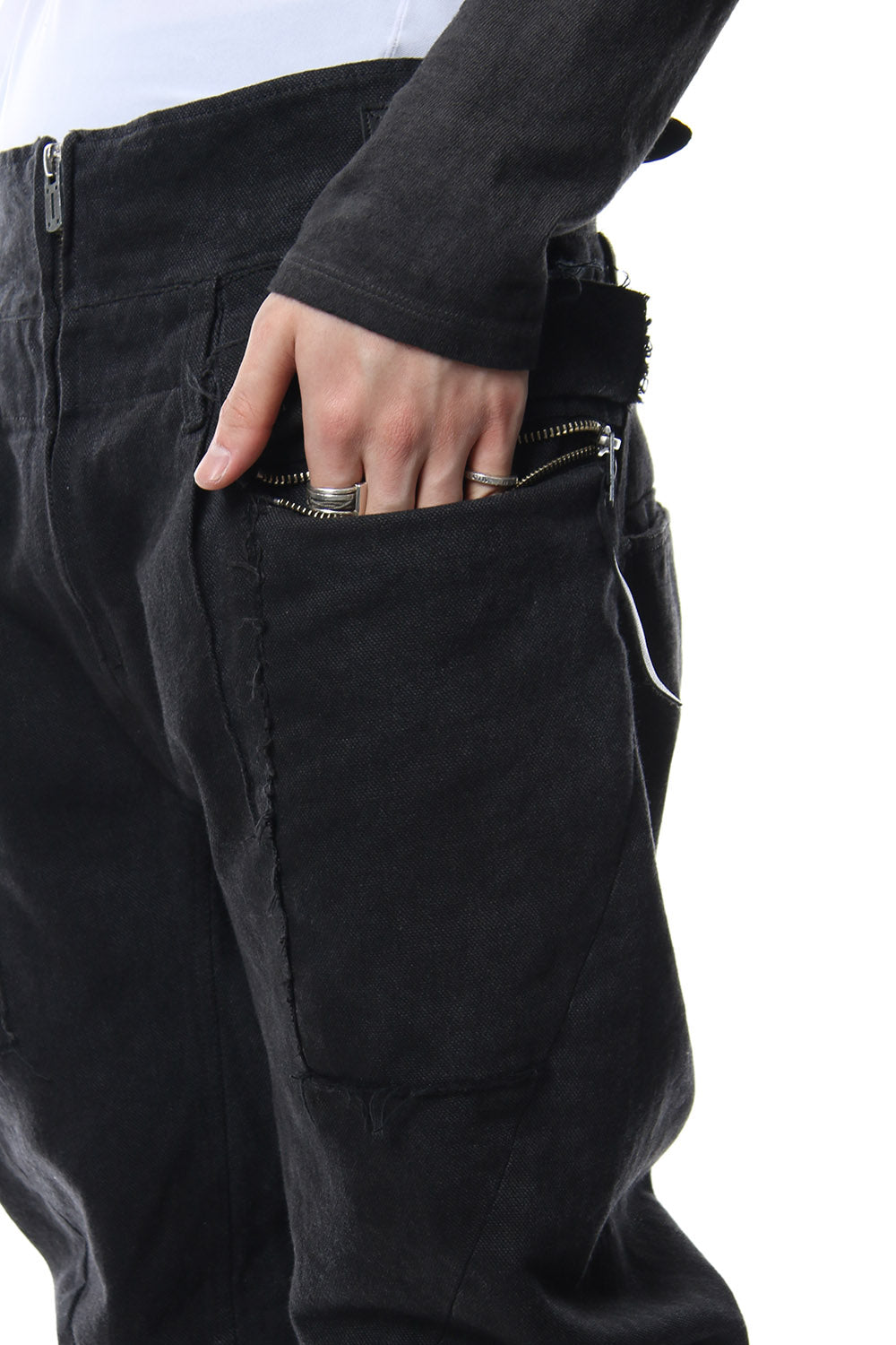 Dirty paraffin curve jodhpurs pants