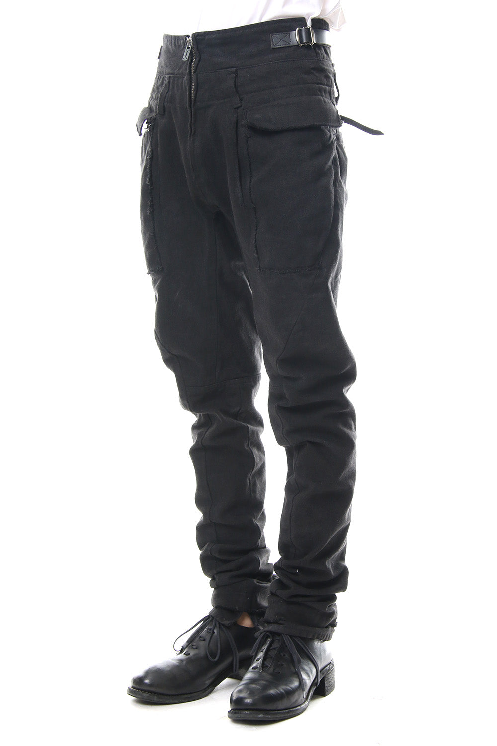 Dirty paraffin curve jodhpurs pants