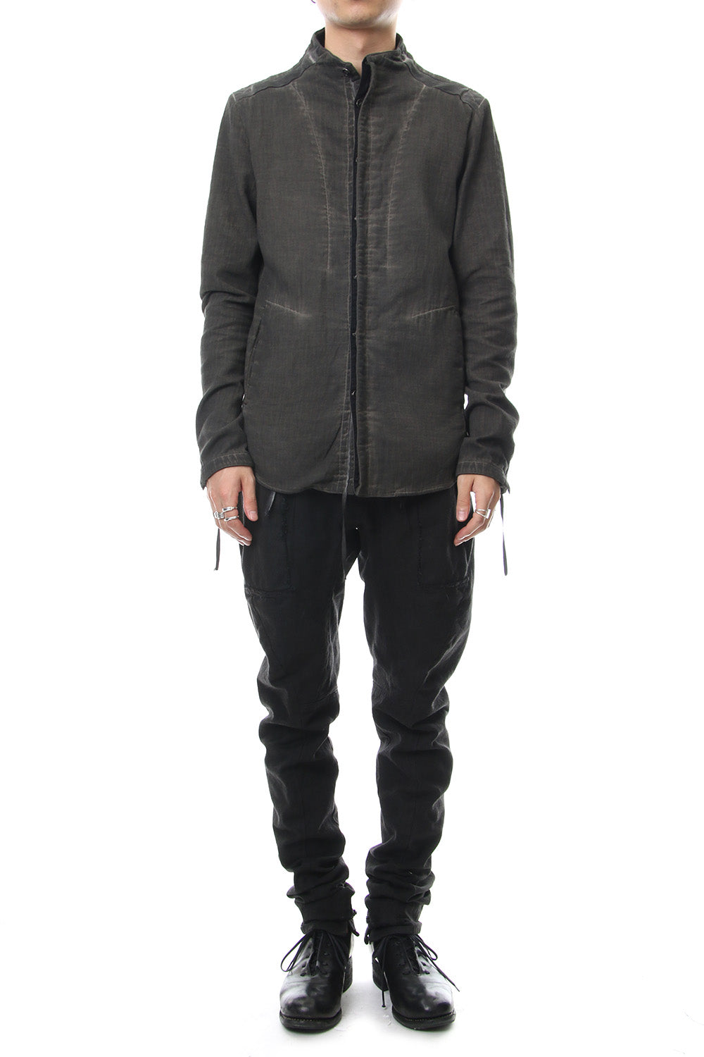 Dirty paraffin curve jodhpurs pants