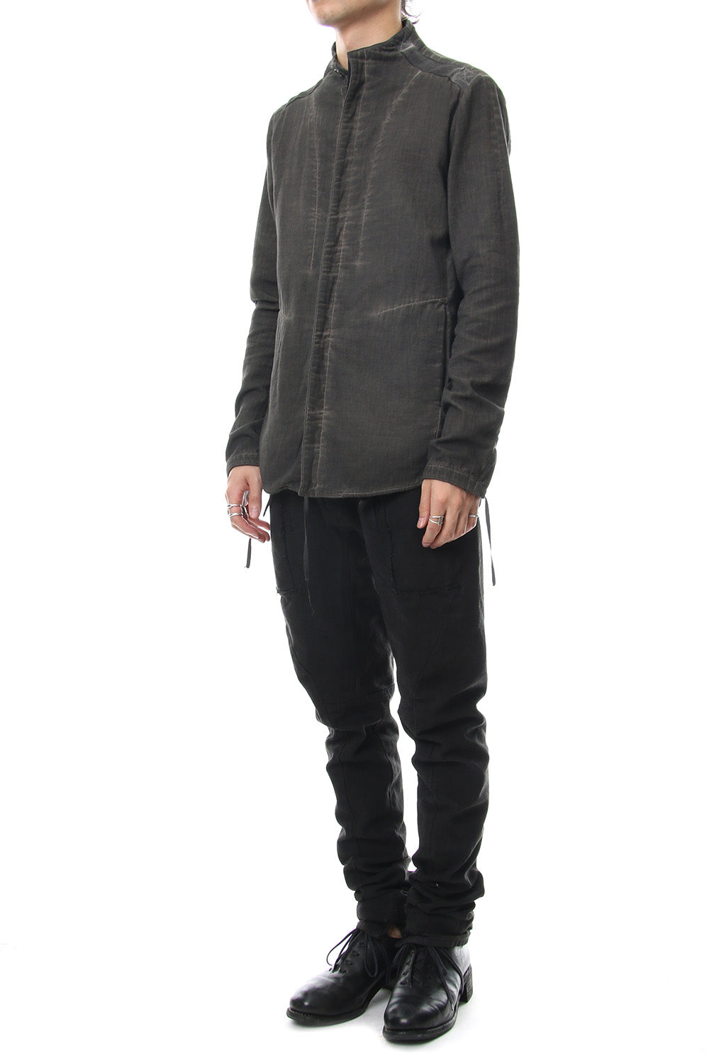 Dirty paraffin curve jodhpurs pants