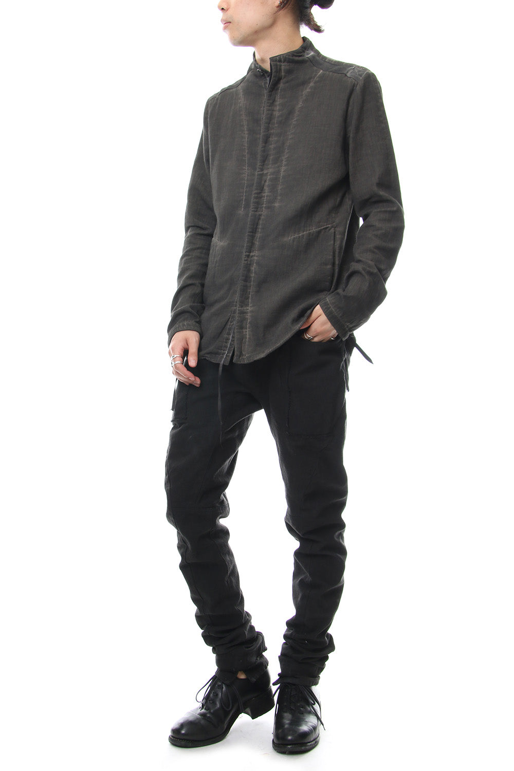 Dirty paraffin curve jodhpurs pants