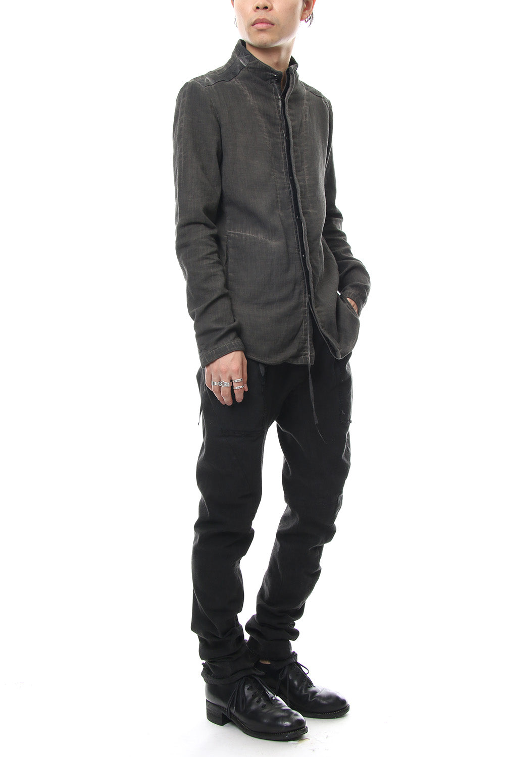 Dirty paraffin curve jodhpurs pants