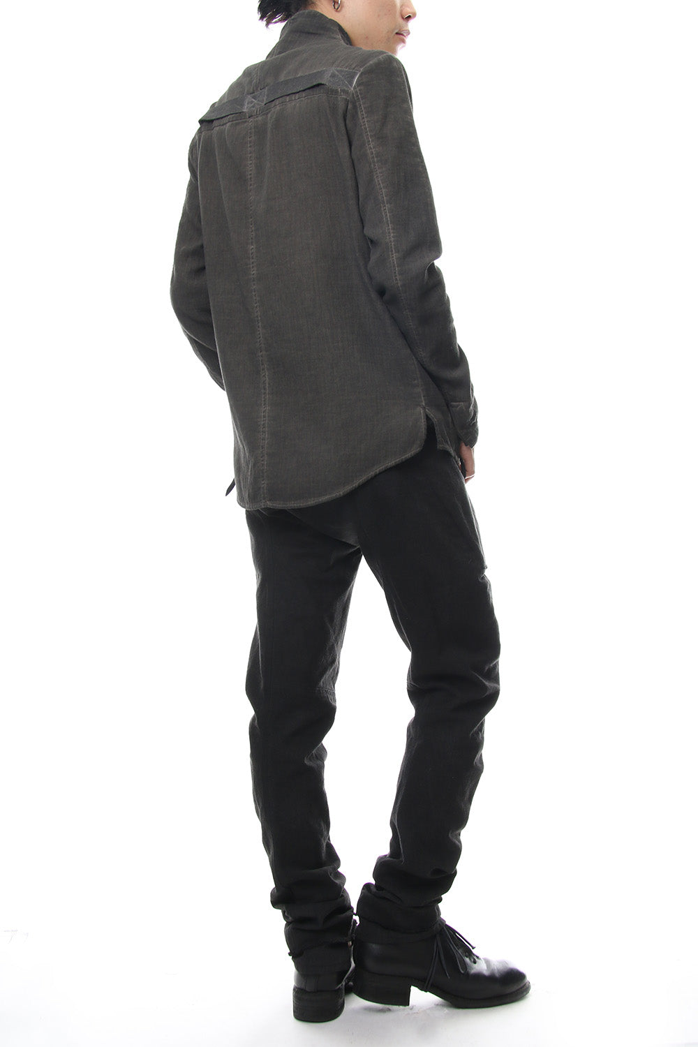 Dirty paraffin curve jodhpurs pants