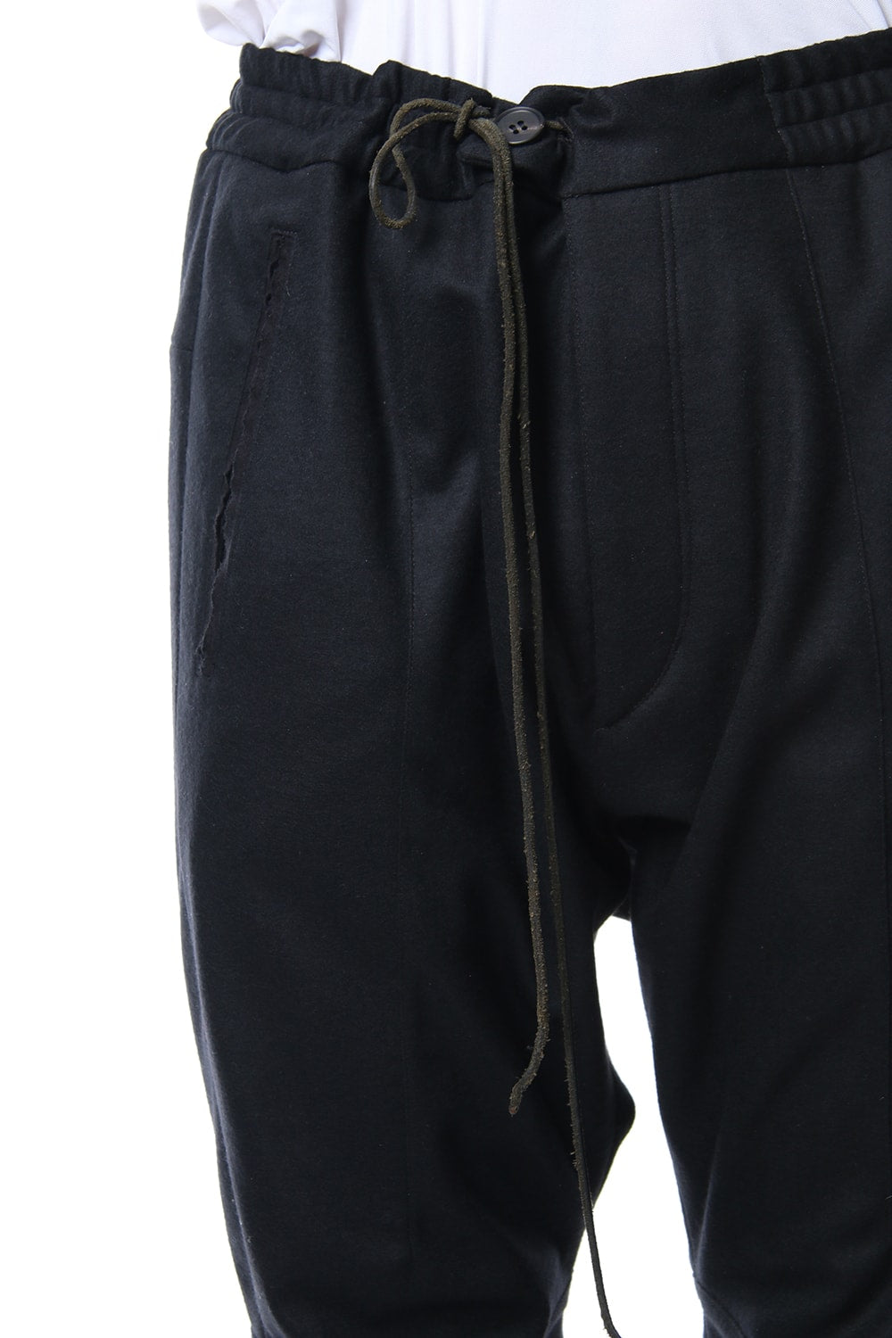 Super100S Wool smooth Drop Crotch Layered Pants