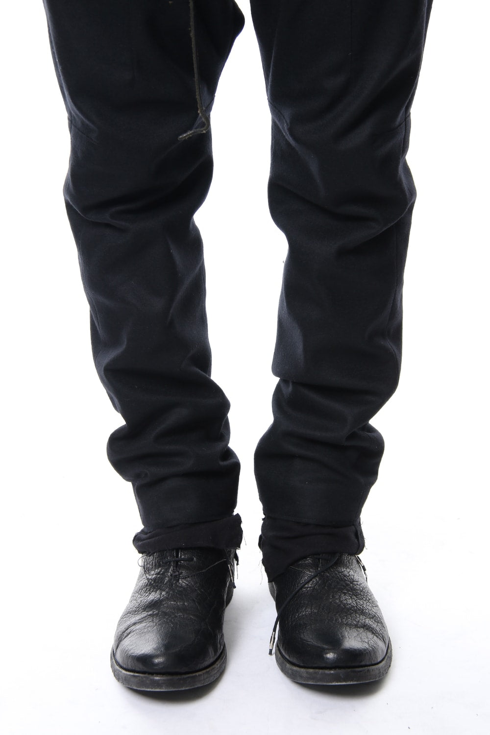 Super100S Wool smooth Drop Crotch Layered Pants