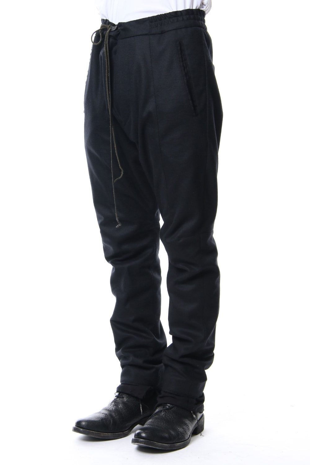 Super100S Wool smooth Drop Crotch Layered Pants