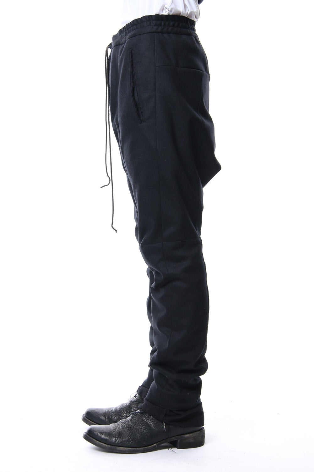 Super100S Wool smooth Drop Crotch Layered Pants