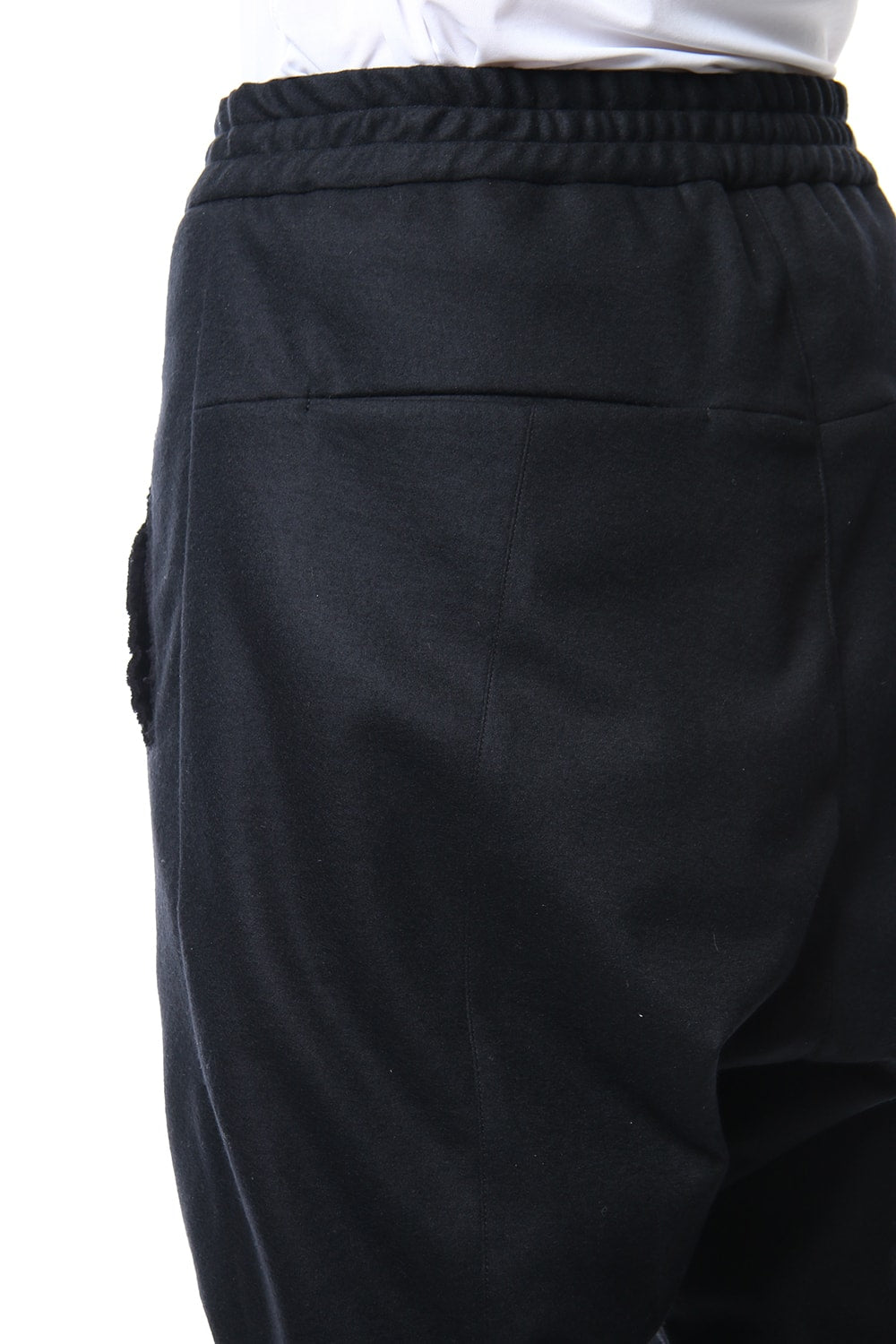 Super100S Wool smooth Drop Crotch Layered Pants