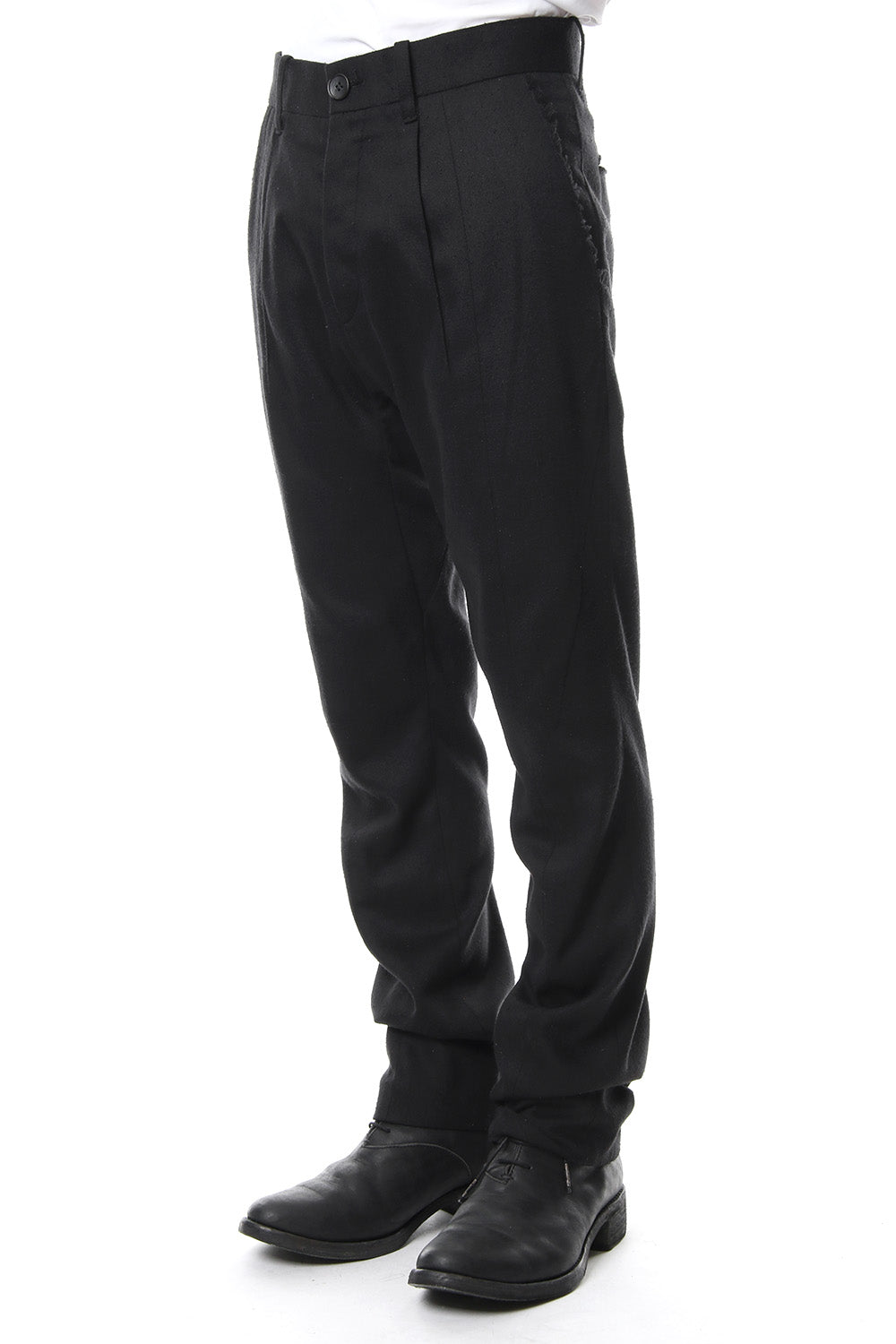 Silk twill semi curve full length trousers - ST107-0099S