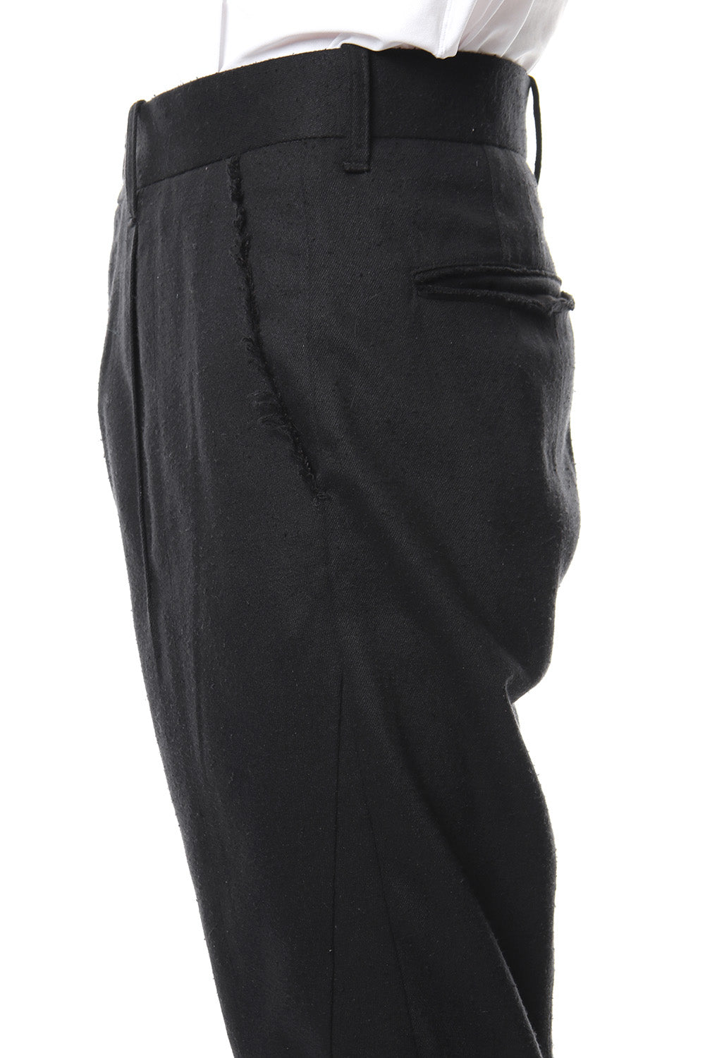 Silk twill semi curve full length trousers - ST107-0099S