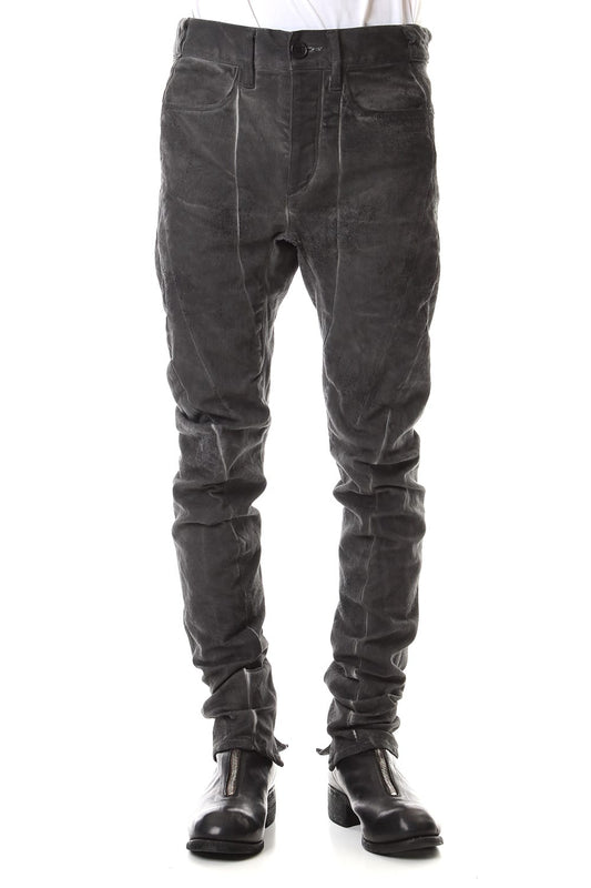 Dirty Coating Cold Dyed Curve Slim Pants - ST107-0049A Charcoal