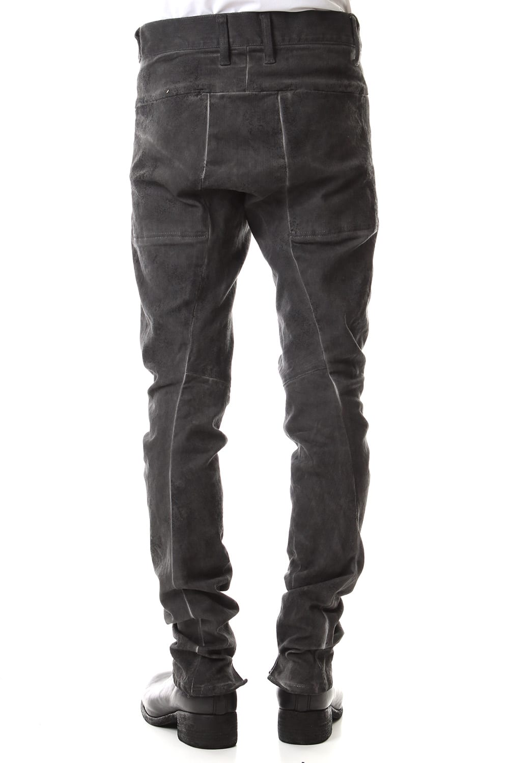 Dirty Coating Cold Dyed Curve Slim Pants - ST107-0049A Charcoal