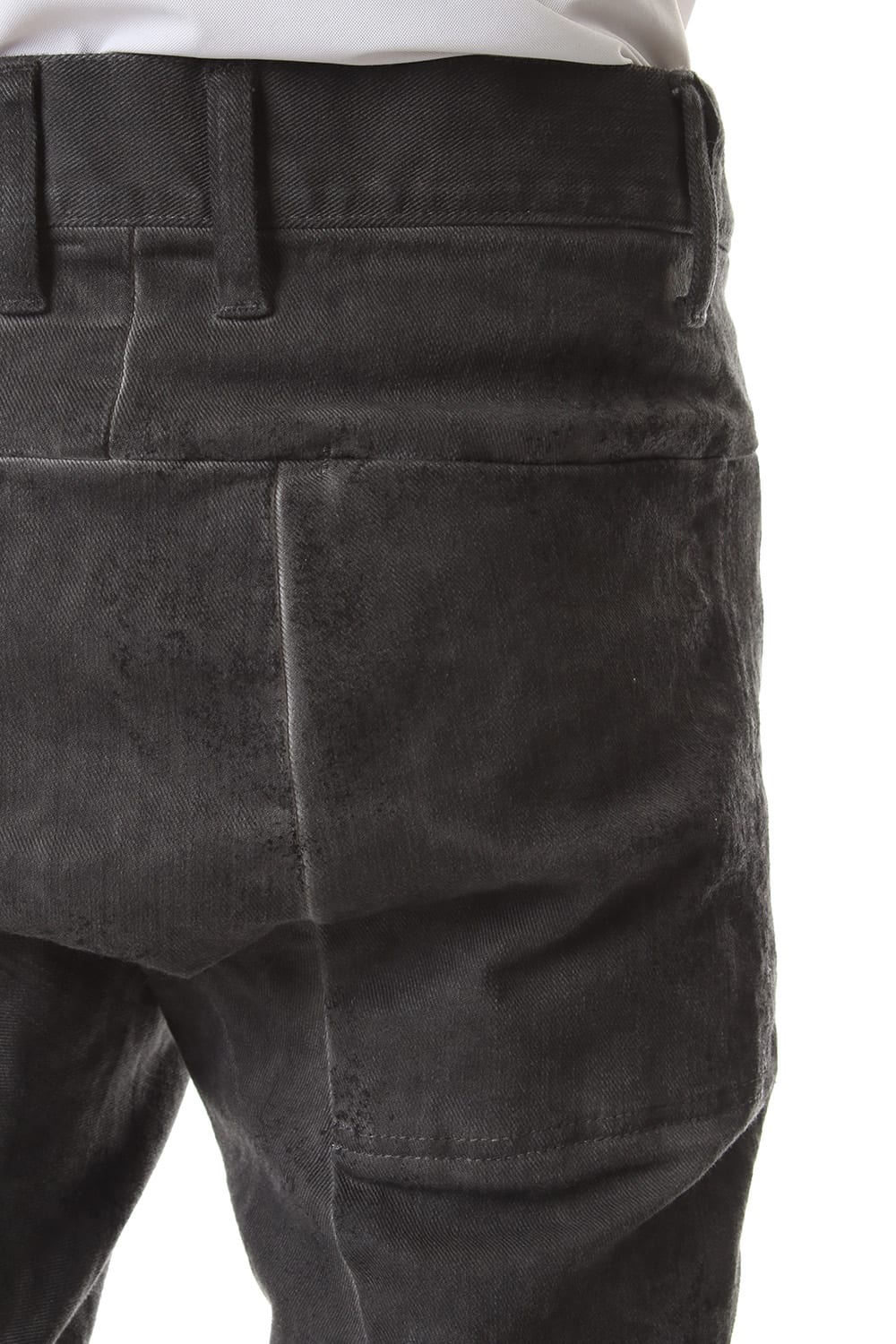 Dirty Coating Cold Dyed Curve Slim Pants - ST107-0049A Charcoal