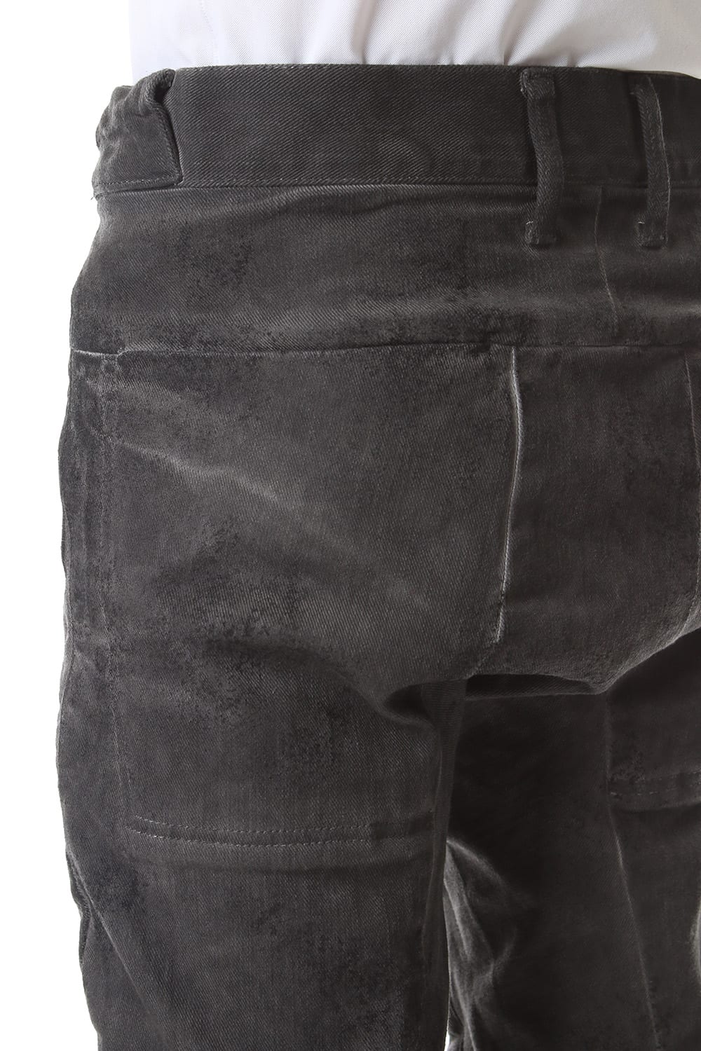 Dirty Coating Cold Dyed Curve Slim Pants - ST107-0049A Charcoal