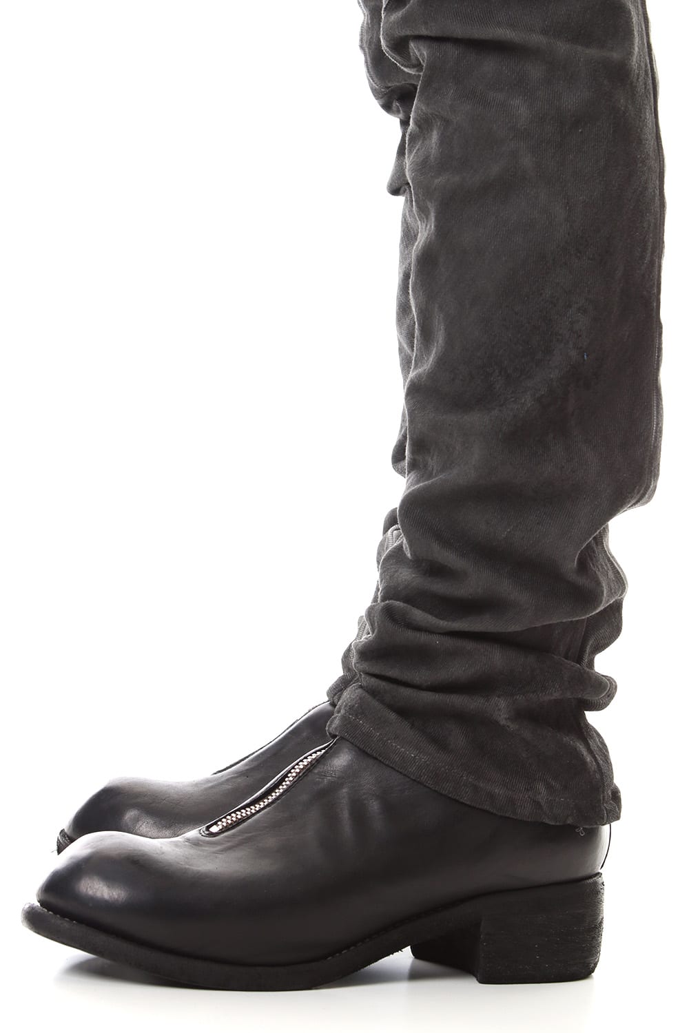 Dirty Coating Cold Dyed Curve Slim Pants - ST107-0049A Charcoal