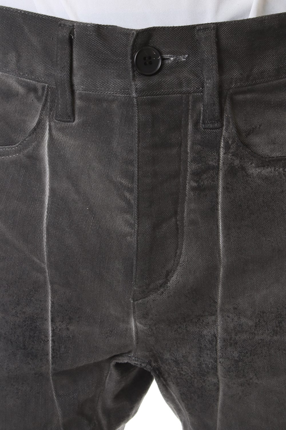Dirty Coating Cold Dyed Curve Slim Pants - ST107-0049A Charcoal