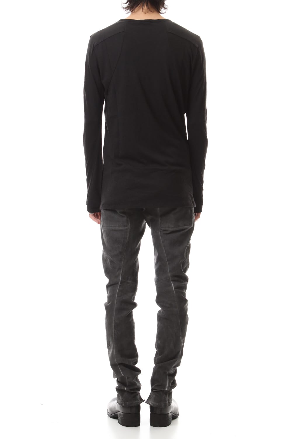 Dirty Coating Cold Dyed Curve Slim Pants - ST107-0049A Charcoal