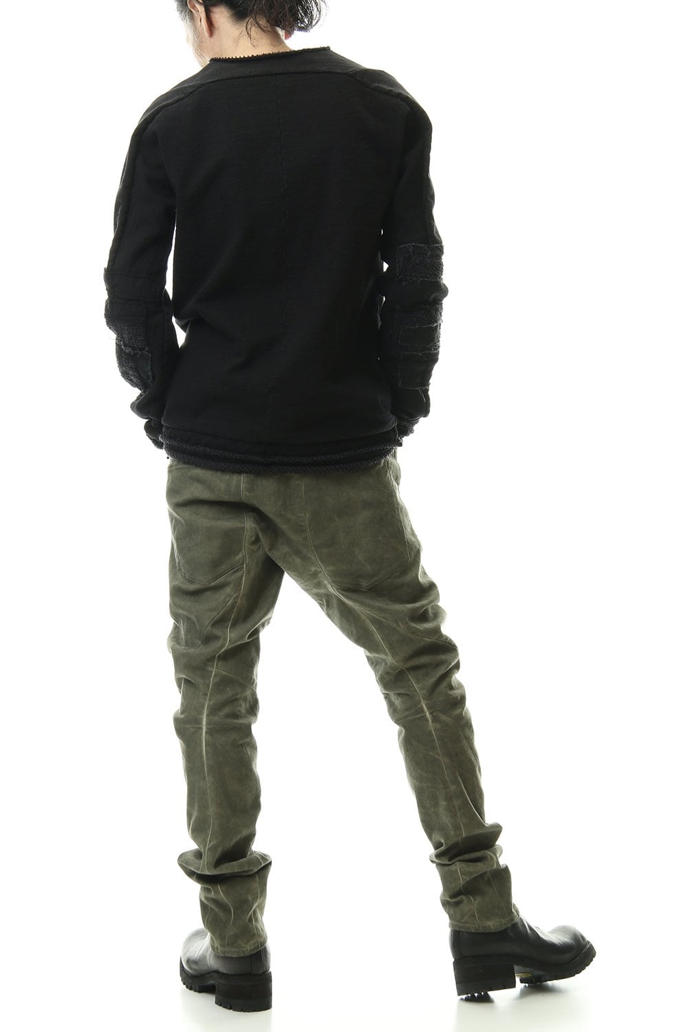 Cold dyed 3D Curve Slim pants Leaf Khaki