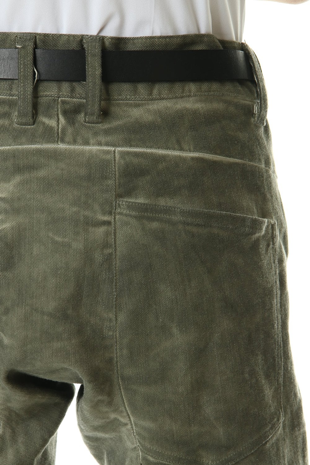 Cold dyed 3D Curve Slim pants Leaf Khaki