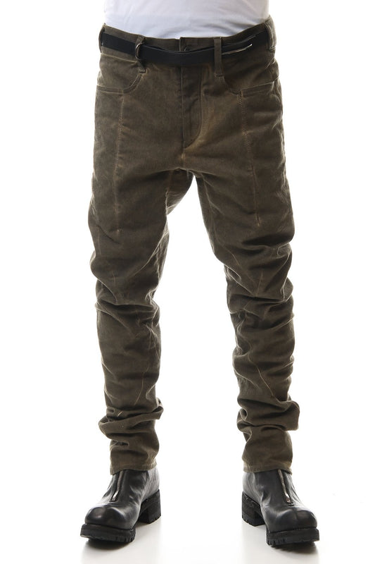 Cold dyed 3D Curve Slim pants Wood Brown