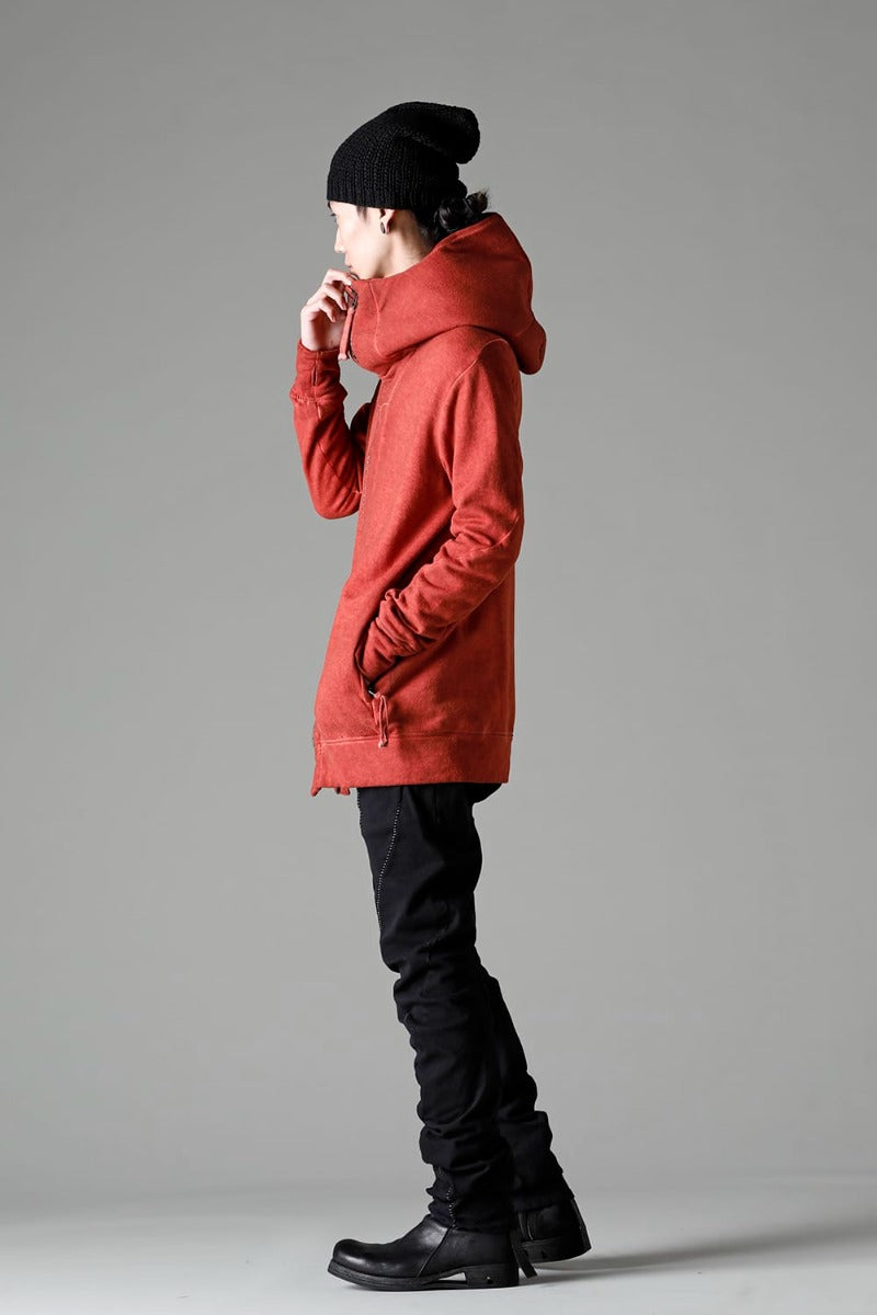 Hyper Stretch Cotton Denim Overlock Twist Curve Slim Trousers  Black