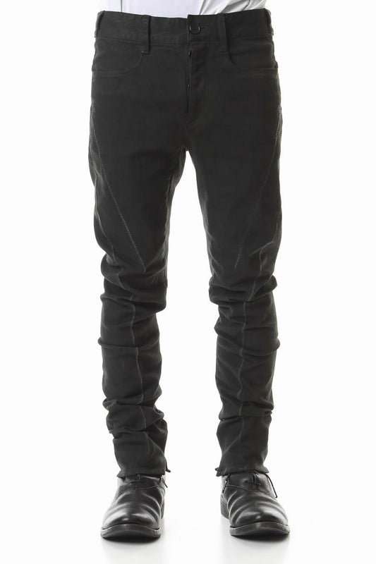 Over Cold Dyed Curve Slim Pants Charcoal Khaki