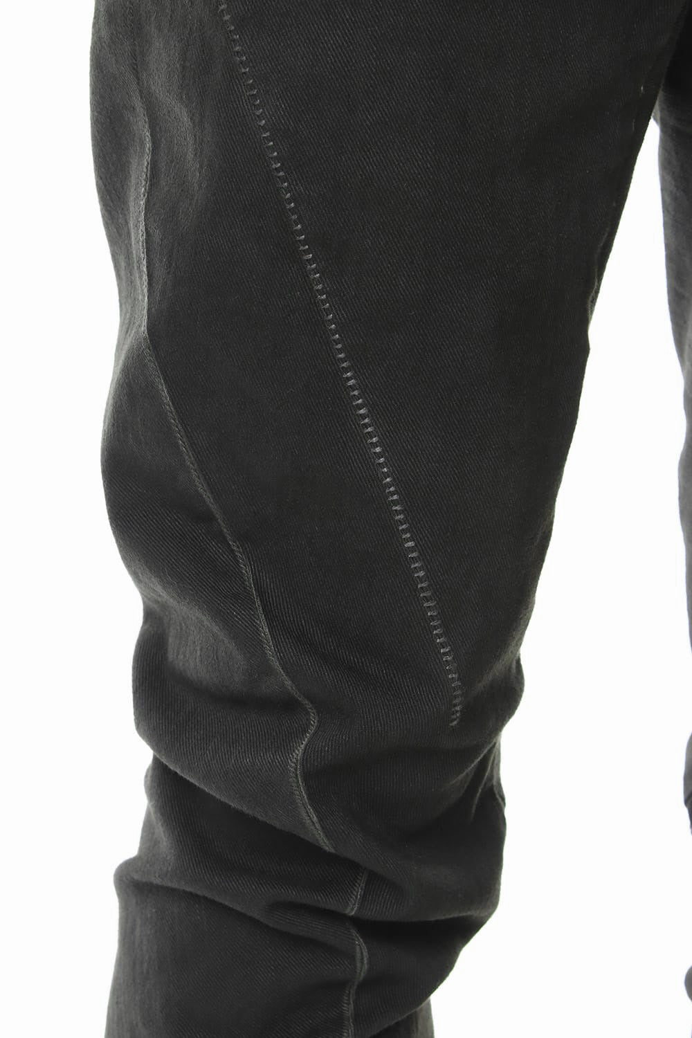 Over Cold Dyed Curve Slim Pants Charcoal Khaki