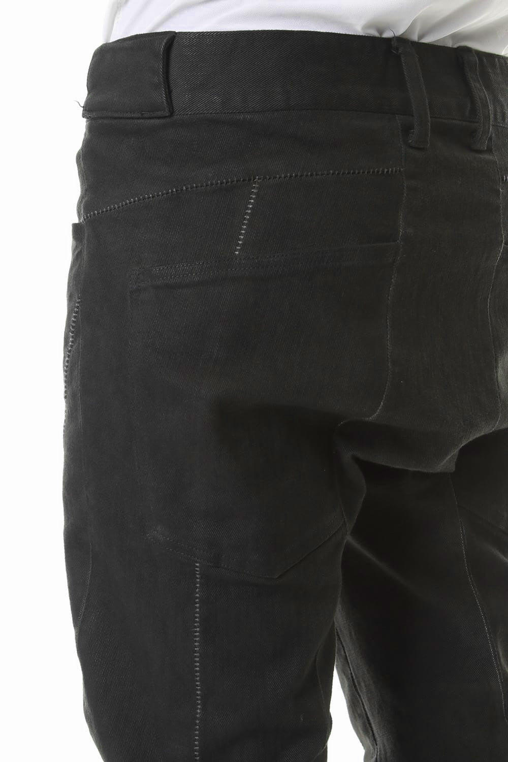 Over Cold Dyed Curve Slim Pants Charcoal Khaki