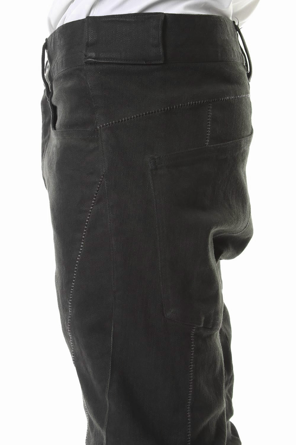 Over Cold Dyed Curve Slim Pants Charcoal Khaki