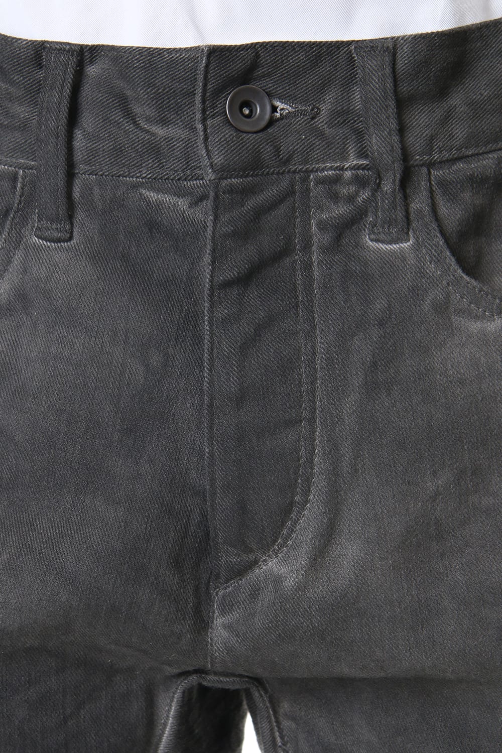 Over Cold Dyed Curve Slim Pants Charcoal