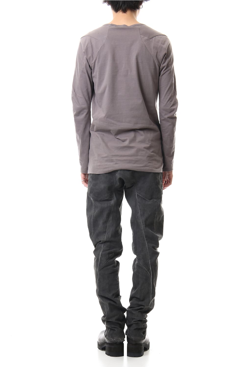 Over Cold Dyed Curve Slim Pants Charcoal