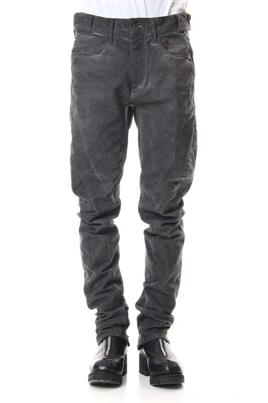 Over Cold Dyed Curve Slim Pants Charcoal