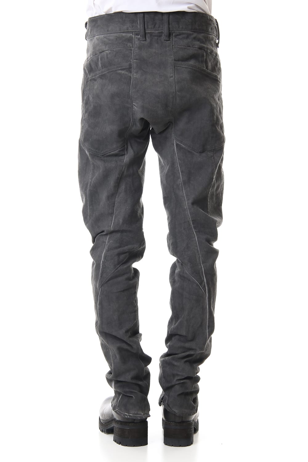 Over Cold Dyed Curve Slim Pants Charcoal