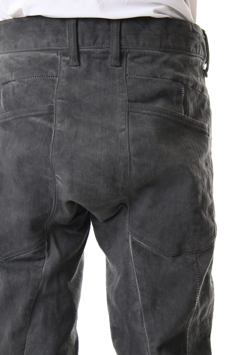 Over Cold Dyed Curve Slim Pants Charcoal