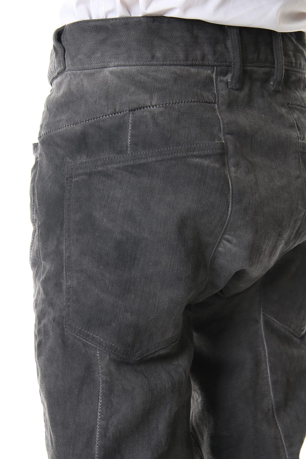 Over Cold Dyed Curve Slim Pants Charcoal