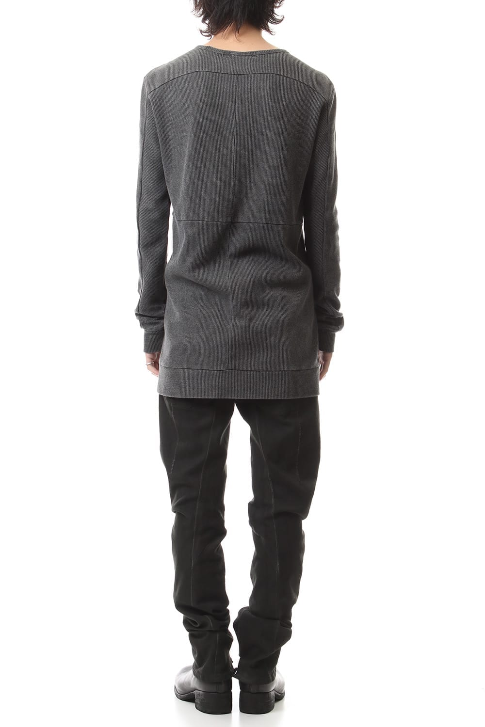 Over Cold Dyed Curve Slim Pants Charcoal Khaki