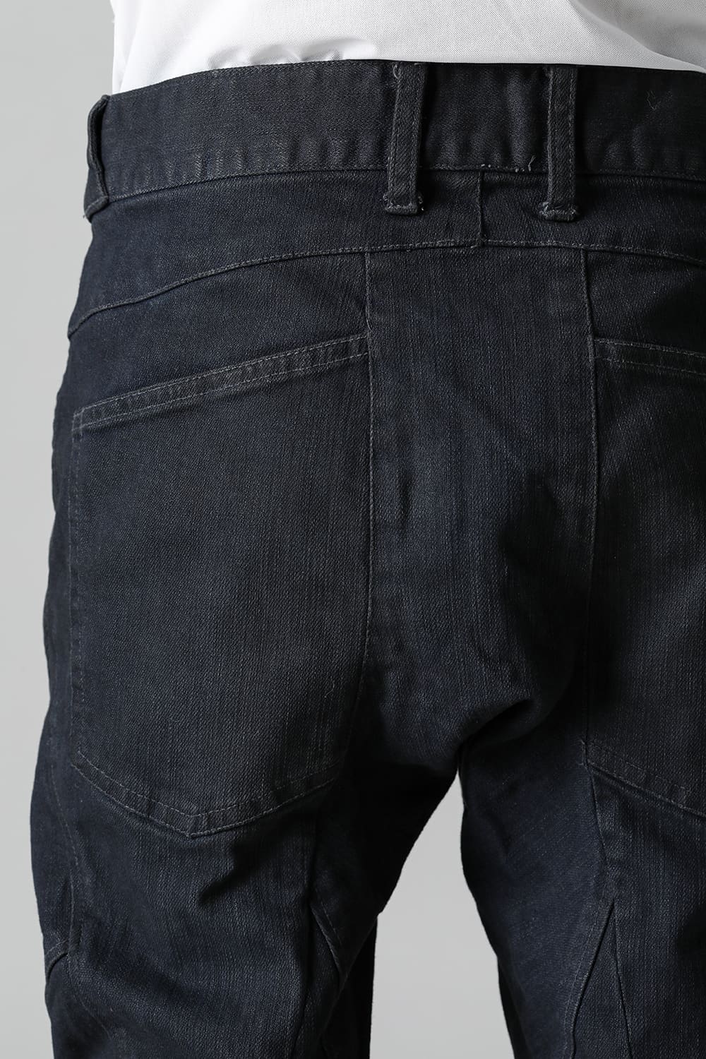 Indigo Denim Over-Dye Twisted Slim Pants Indigo Black