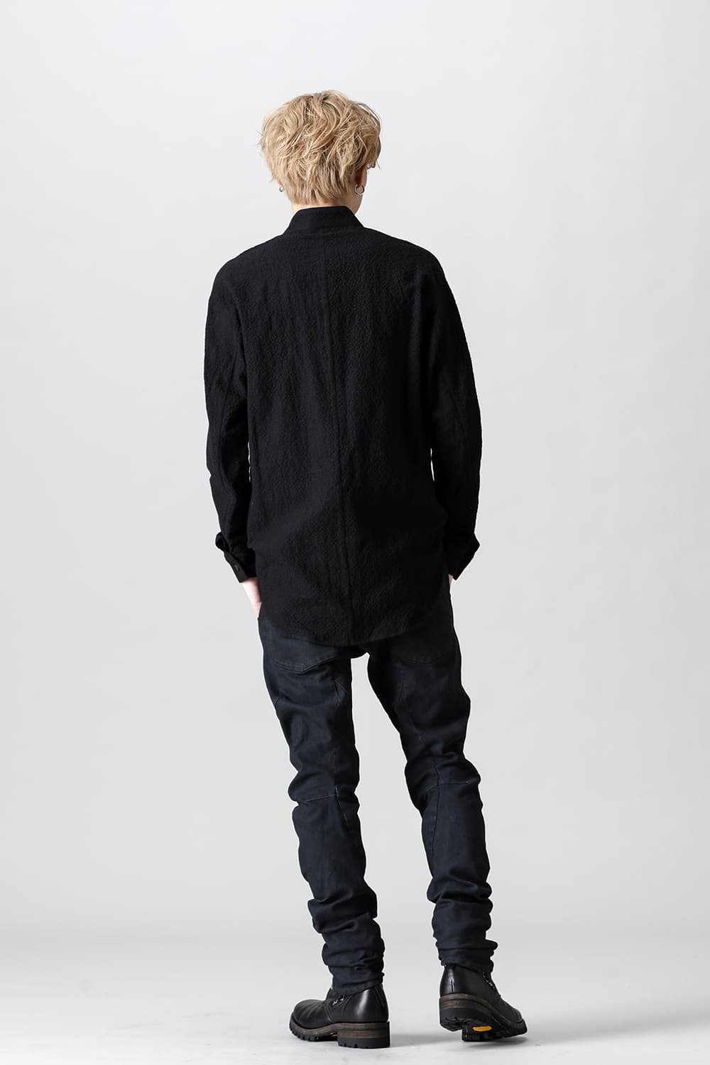 Indigo Denim Over-Dye Twisted Slim Pants Indigo Black