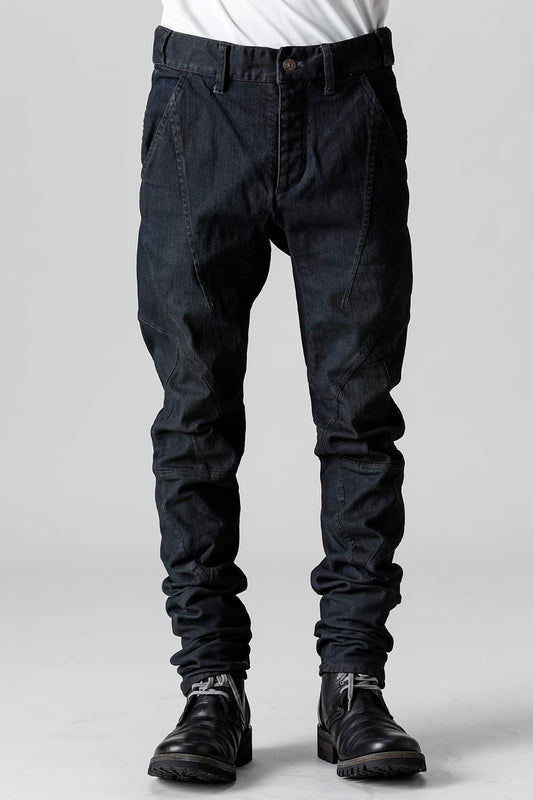 Indigo Denim Over-Dye Twisted Slim Pants Indigo Black