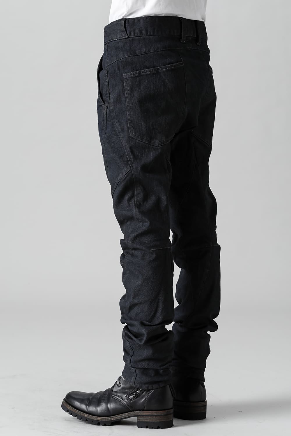 Indigo Denim Over-Dye Twisted Slim Pants Indigo Black