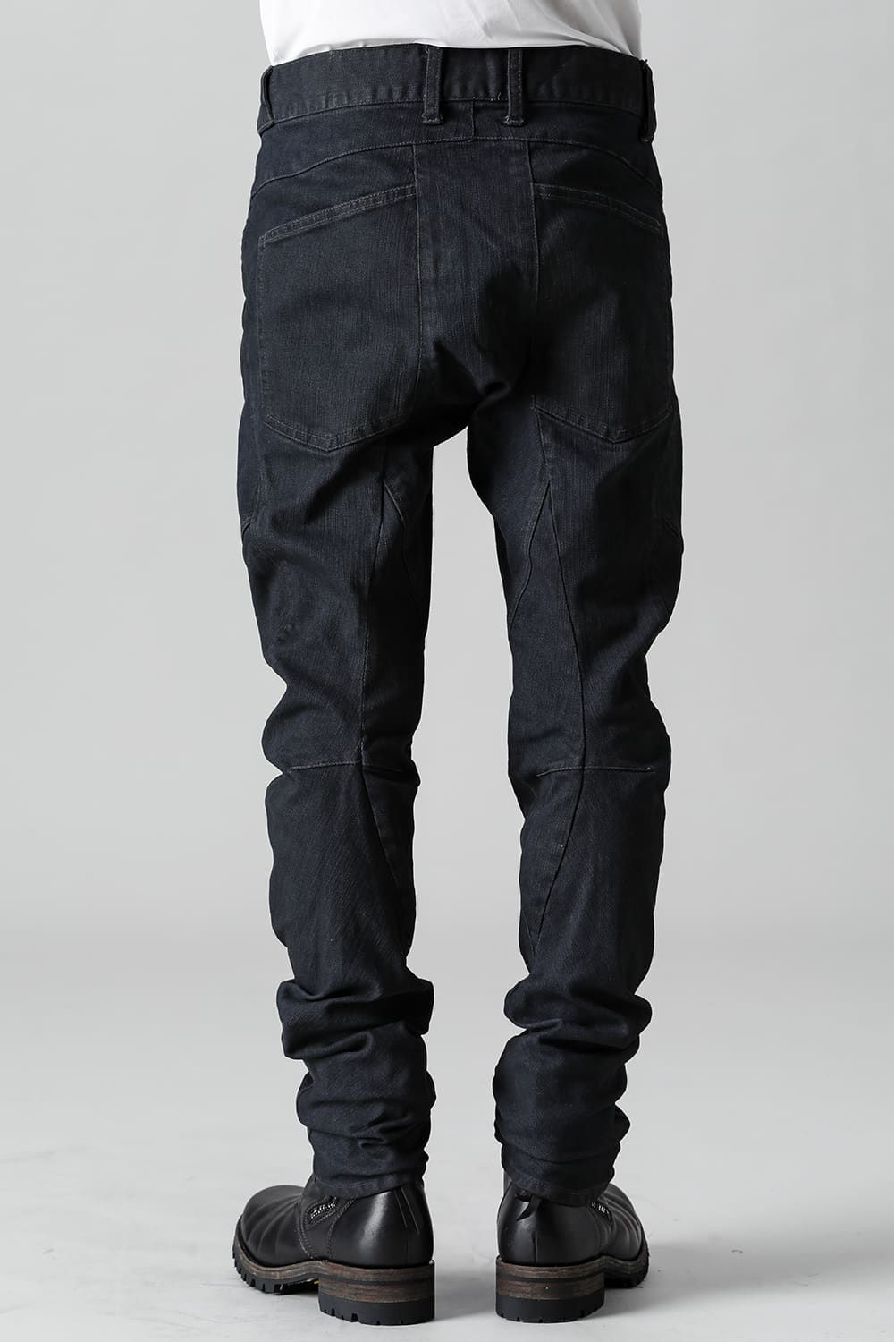 Indigo Denim Over-Dye Twisted Slim Pants Indigo Black