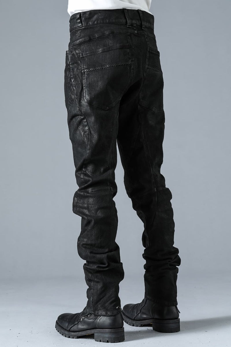 Product Coating Super Stretch Cotton Denim Overlock Twist Curved Slim Pants