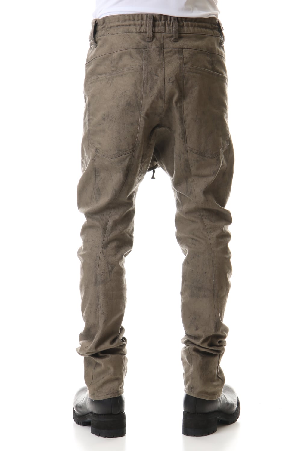 Stone dyed Drop crotch Curve Slim pants