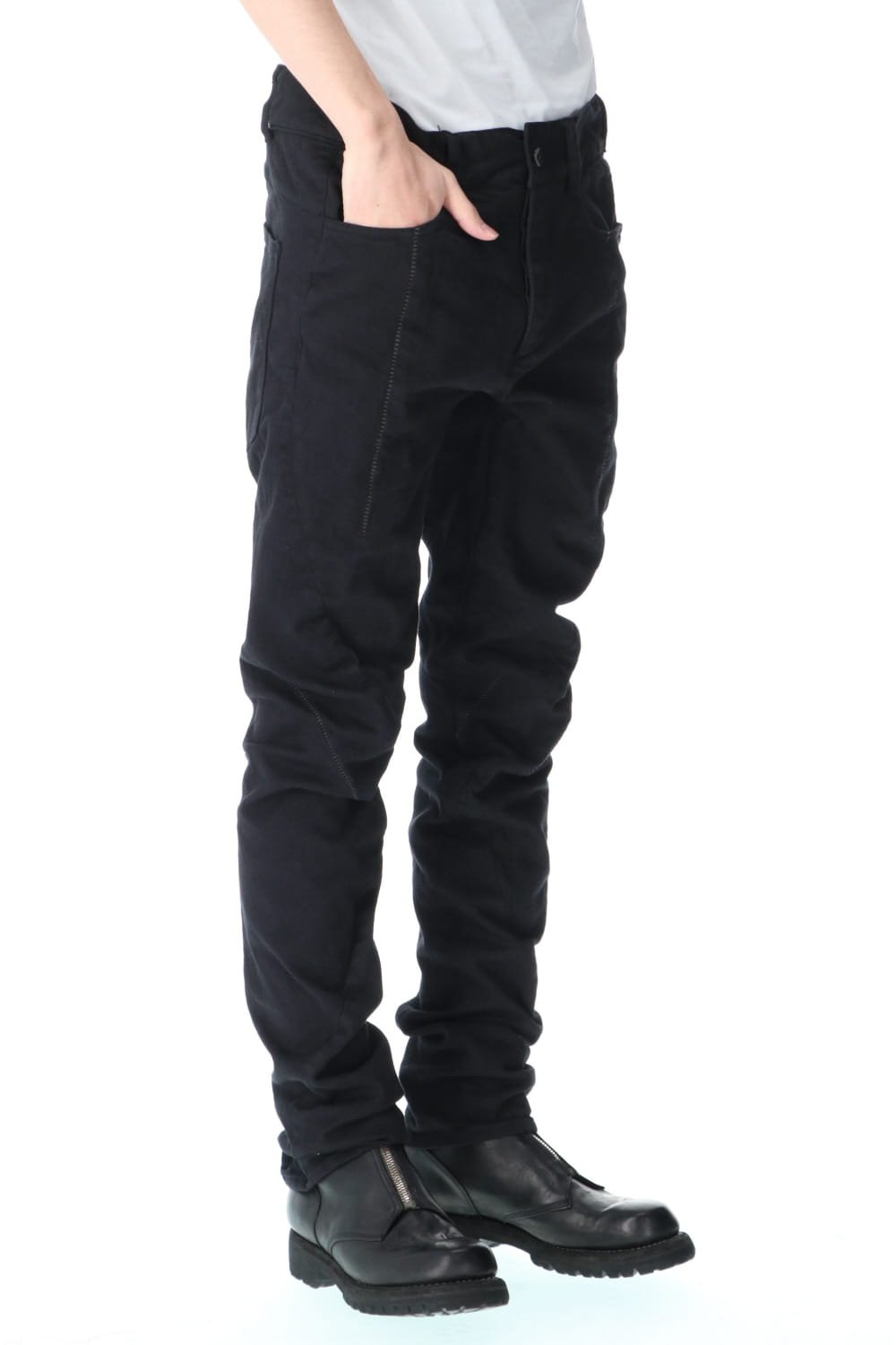 3D Curved Slim Pants (Solid Black)