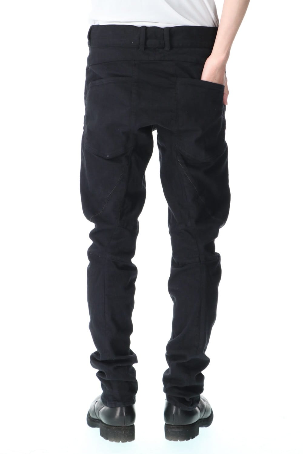 3D Curved Slim Pants (Solid Black)