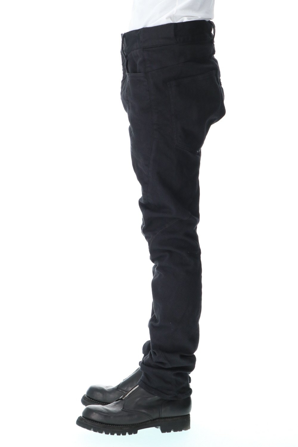 3D Curved Slim Pants (Solid Black)